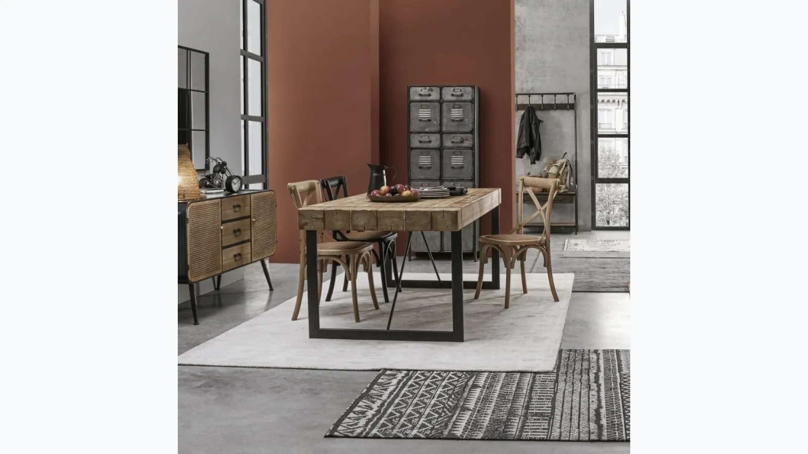 Cross wooden chair by Bizzotto.