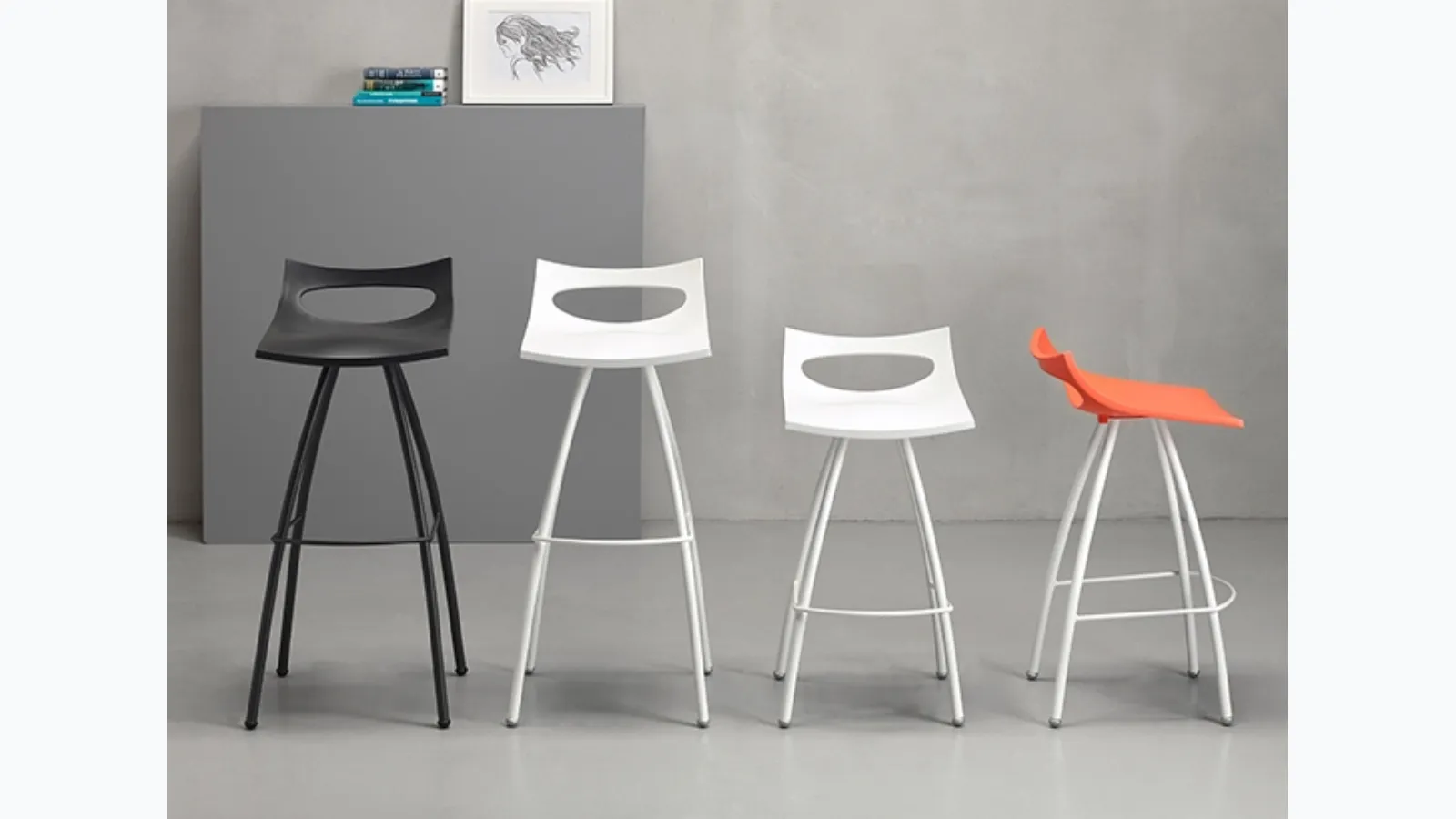 Technopolymer stool Diablito by Scab Design