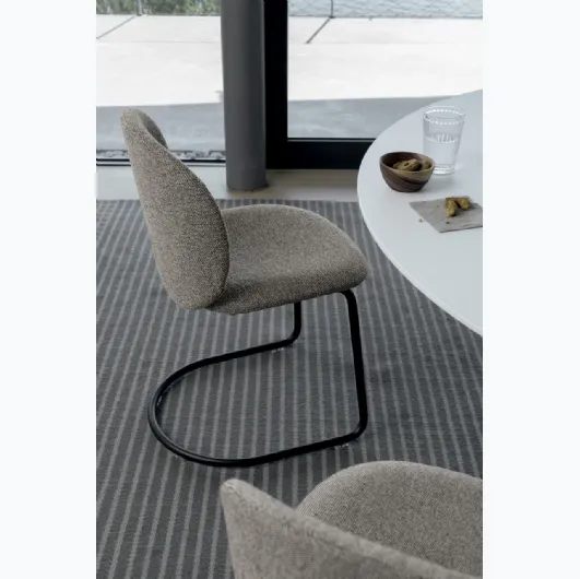 Chair Dua in upholstered fabric by Kristalia