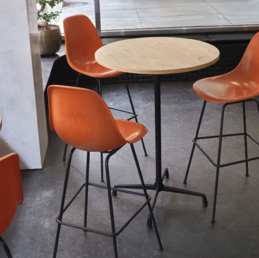 Eames Fiberglass High Stool by Vitra