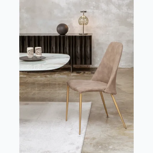 Elmo suede leather chair by Tonin Casa