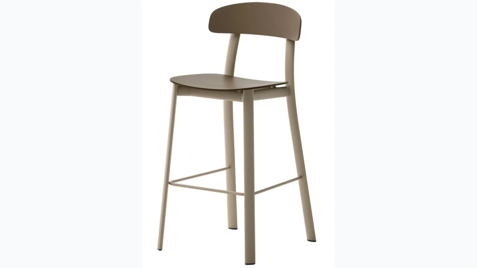 Emma polypropylene stool with metal structure by Veneta Cucine.