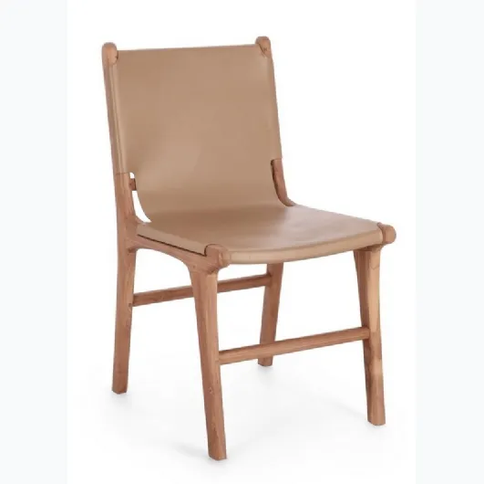 Eugenie leather chair by Bizzotto