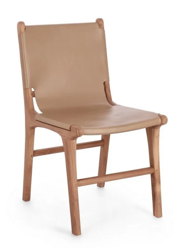 Eugenie leather chair by Bizzotto