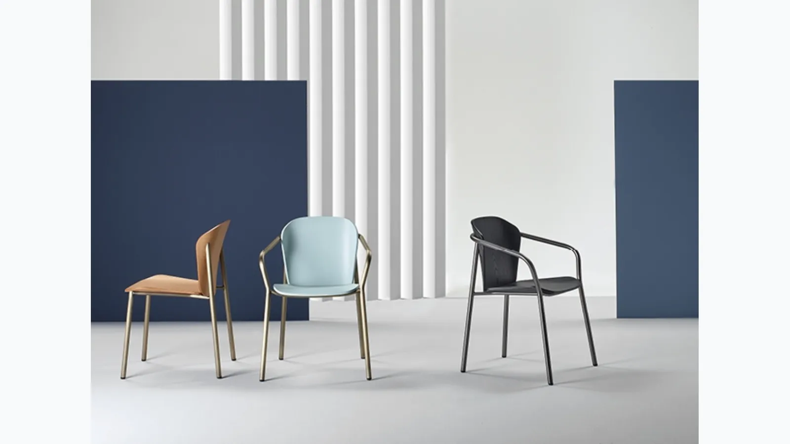 Chair Finn Metal Wood in wood and metal by Scab Design.