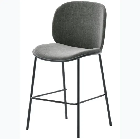Fluffy stool in padded fabric by Veneta Cucine.