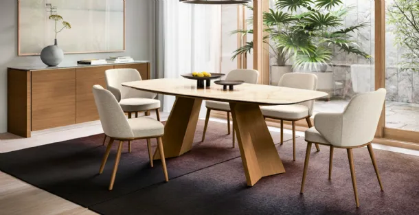 Foyer fabric chair by Calligaris