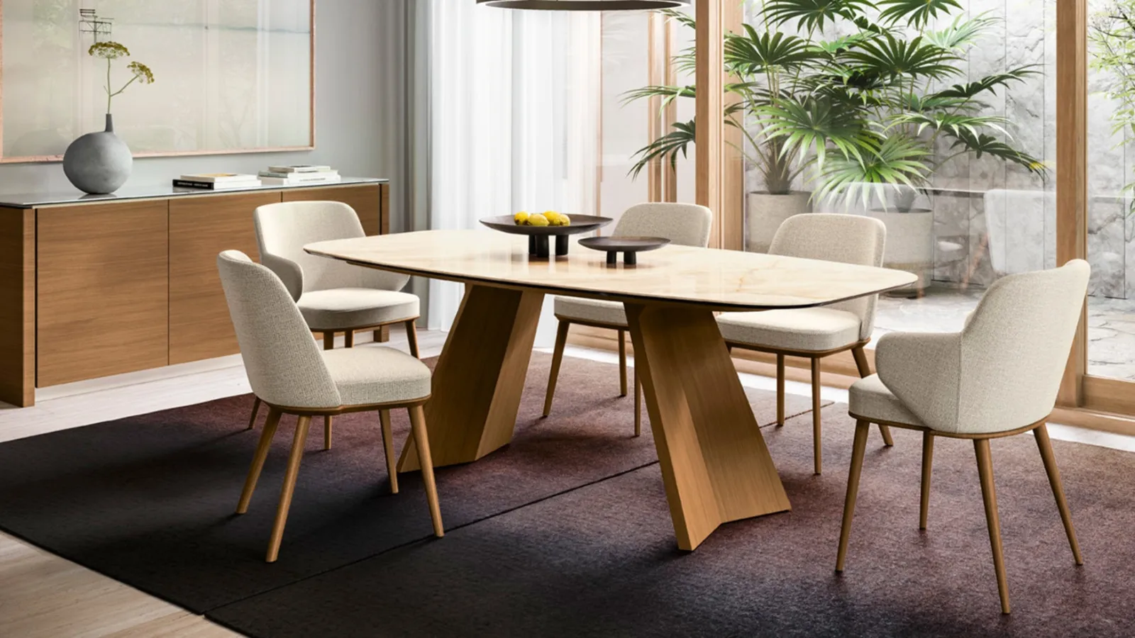 Foyer fabric chair by Calligaris
