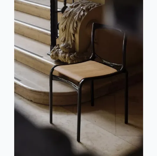 Limited Edition Frame Chair with wooden seat by Alias