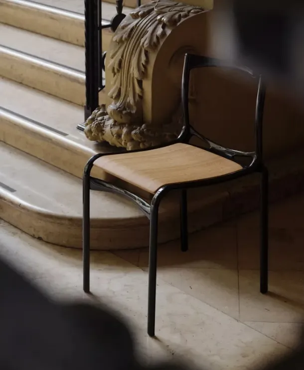 Limited Edition Frame Chair with wooden seat by Alias