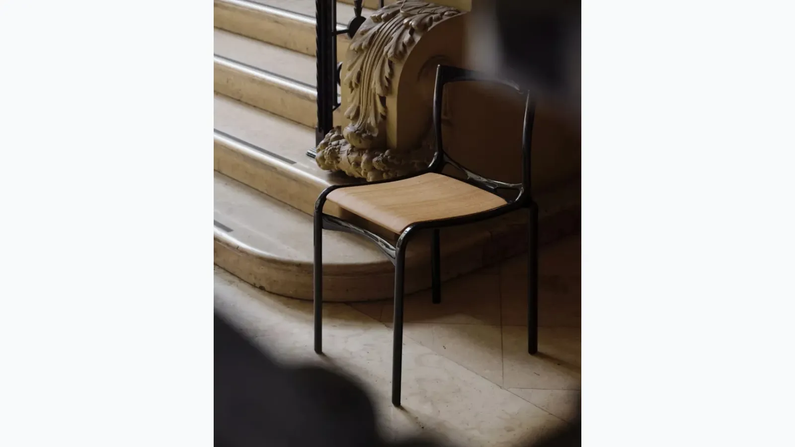 Limited Edition Frame Chair with wooden seat by Alias