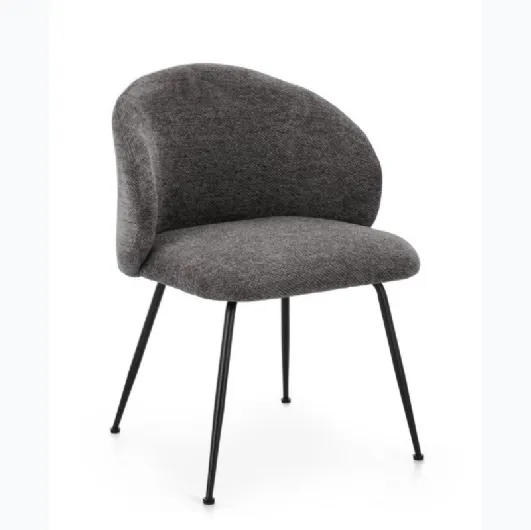 Gesien chair in upholstered fabric by Bizzotto