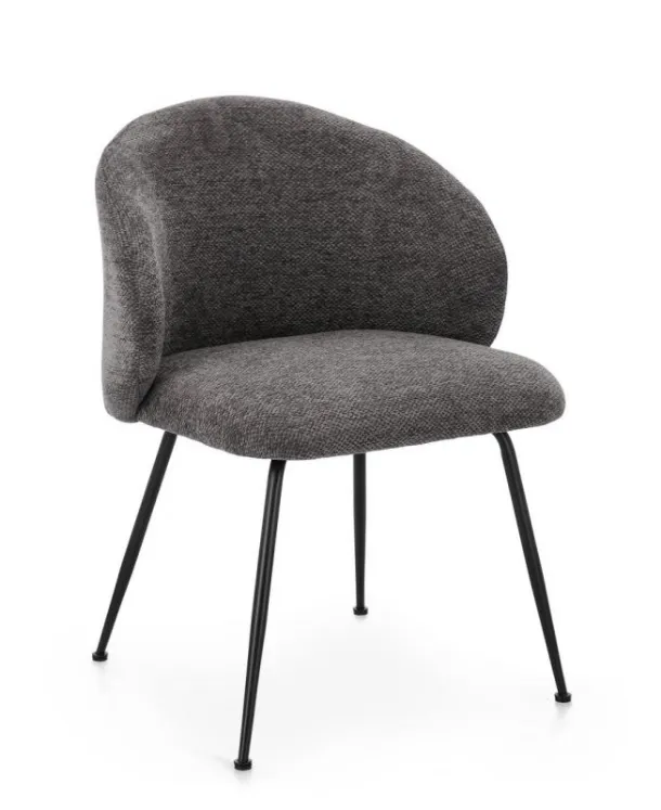 Gesien chair in upholstered fabric by Bizzotto