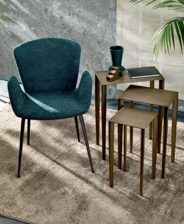 Jade chair in Riflessi fabric