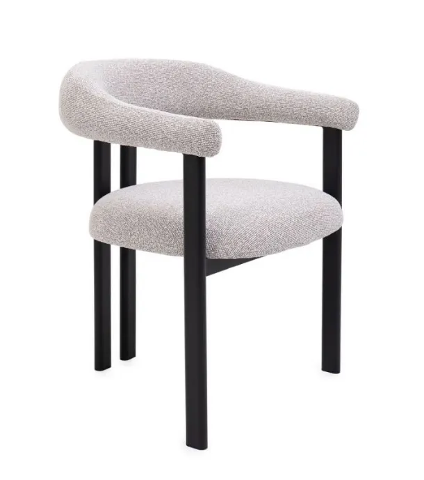 Judith upholstered chair by Bizzotto