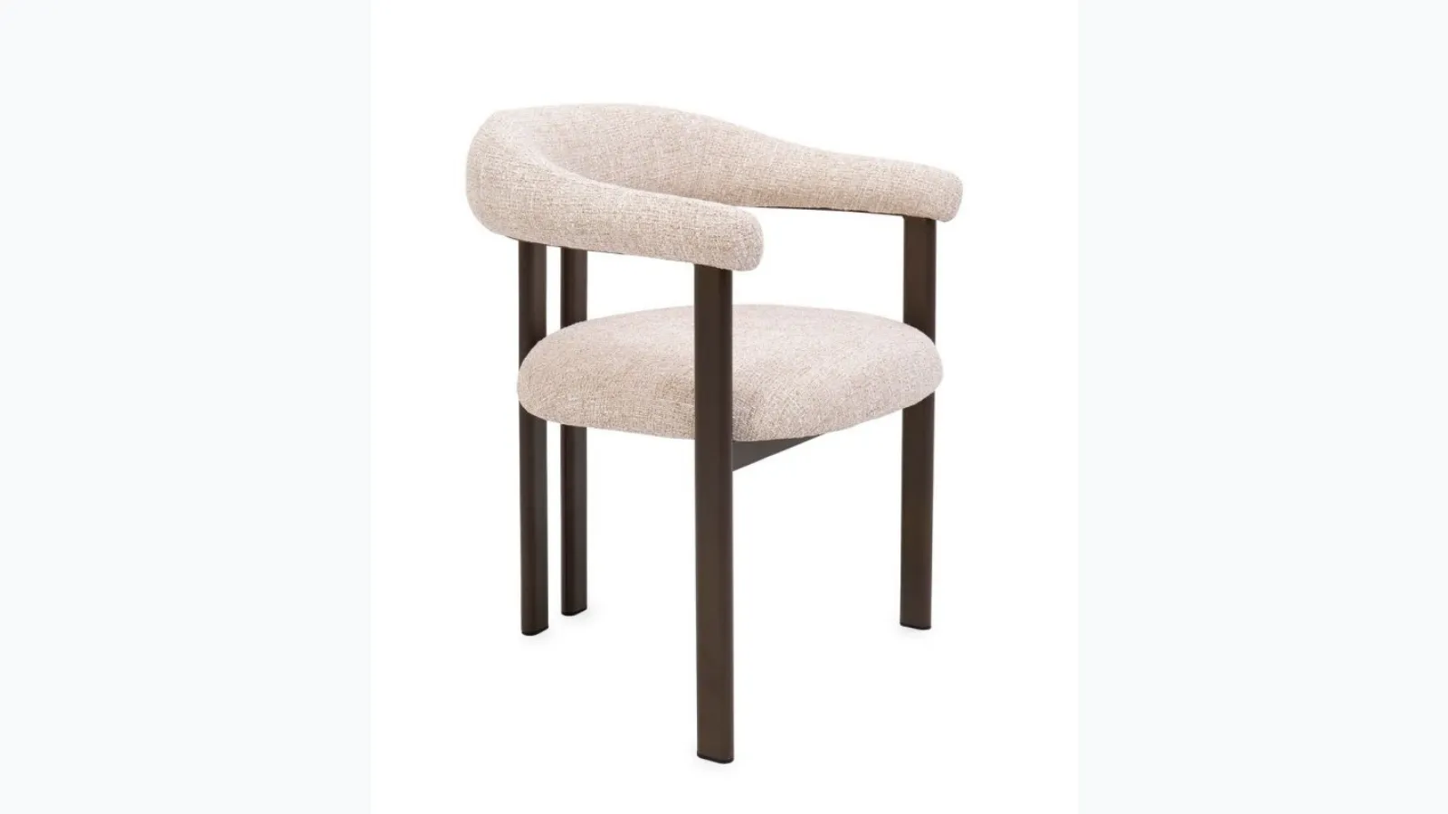 Judith chair in padded fabric by Bizzotto