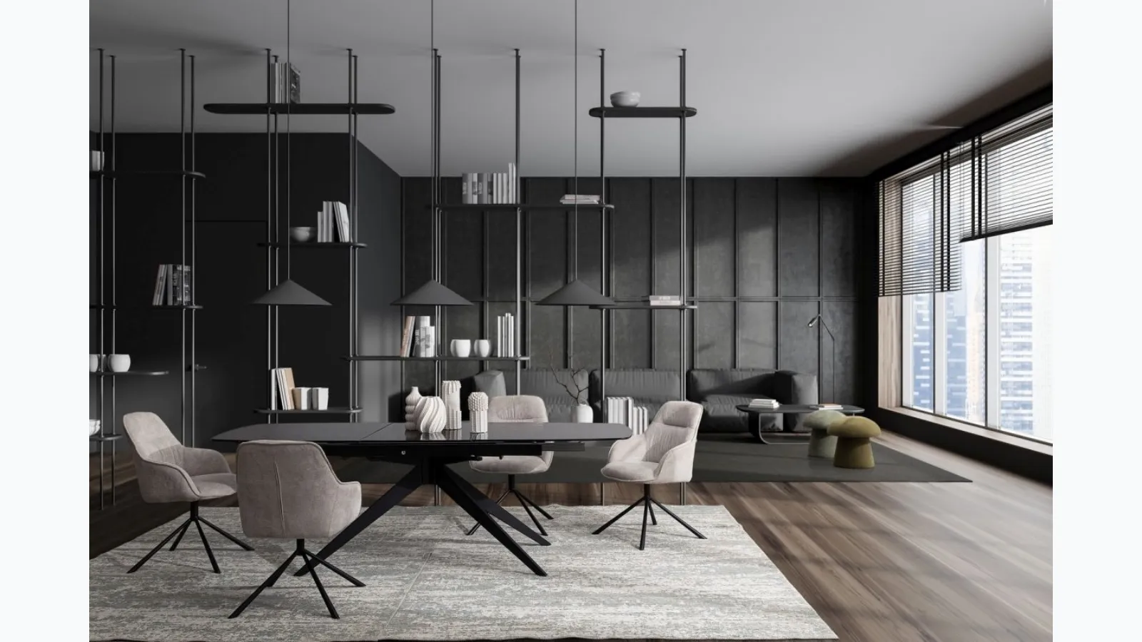 Grant fabric chair by Bizzotto.