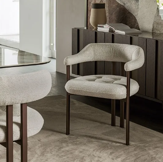 Chair Greta in padded fabric by Cattelan Italia
