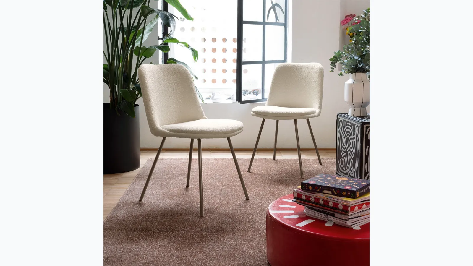 Upholstered fabric chair Hedra by Connubia