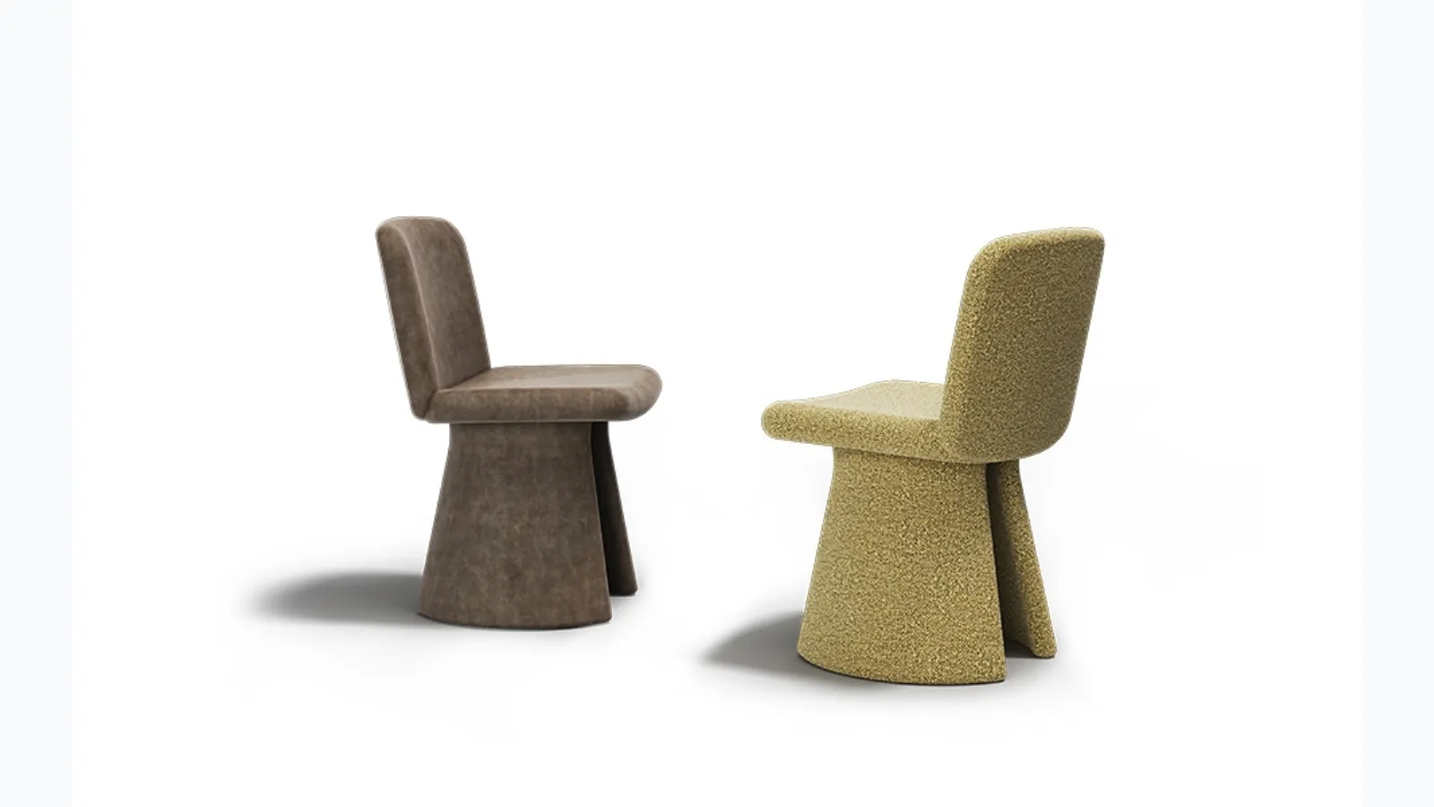 Ila chair in fabric or leather by Alivar.
