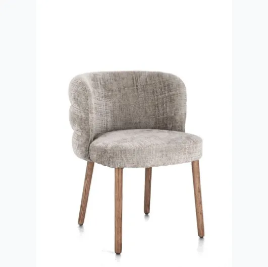 Ilma chair in padded fabric by Bizzotto