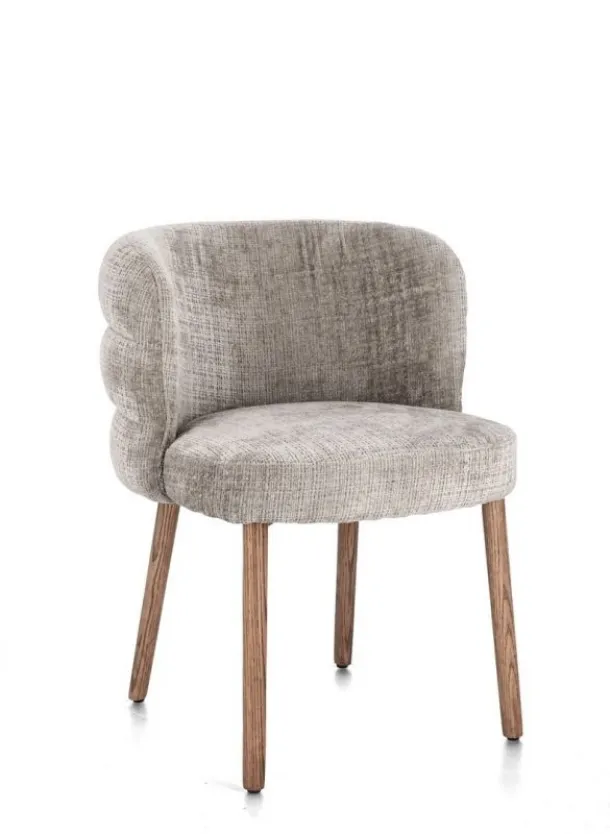 Ilma chair in padded fabric by Bizzotto