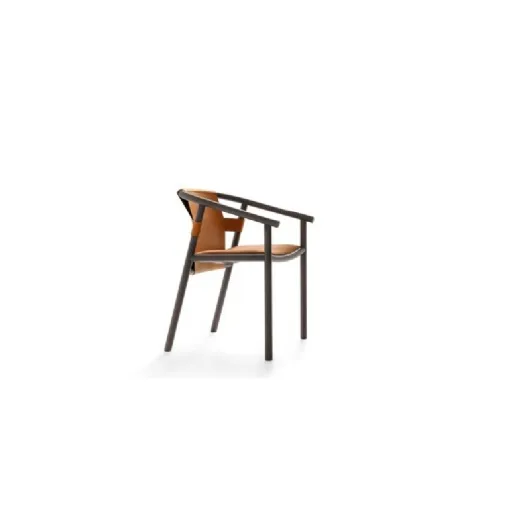 Isa chair in wood and leather by Ditre Italia.
