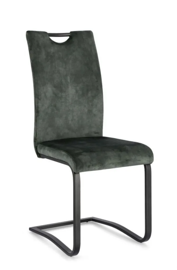 Kennet chair in green velvet by Bizzotto