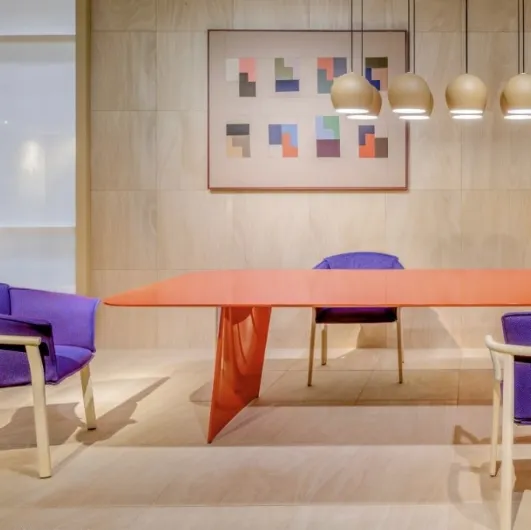 Lamorisse chair in fabric and wood by Pedrali.