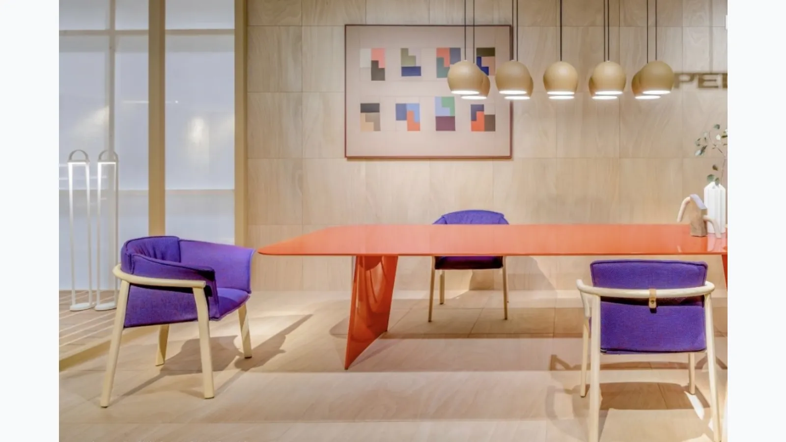 Lamorisse chair in fabric and wood by Pedrali.