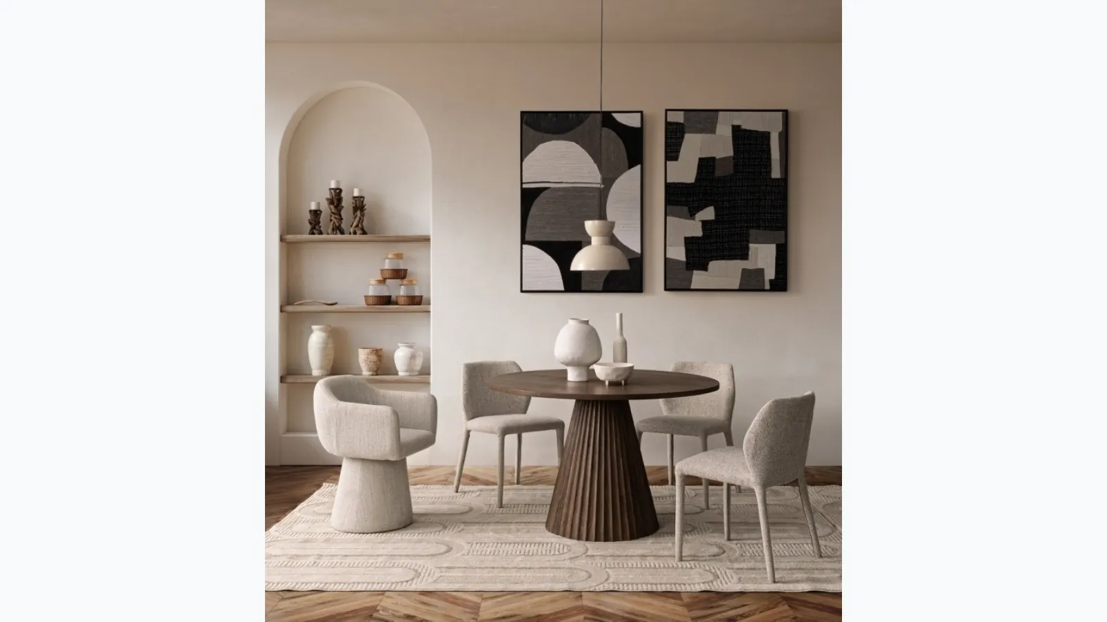 Libby chair completely upholstered in Bizzotto fabric.