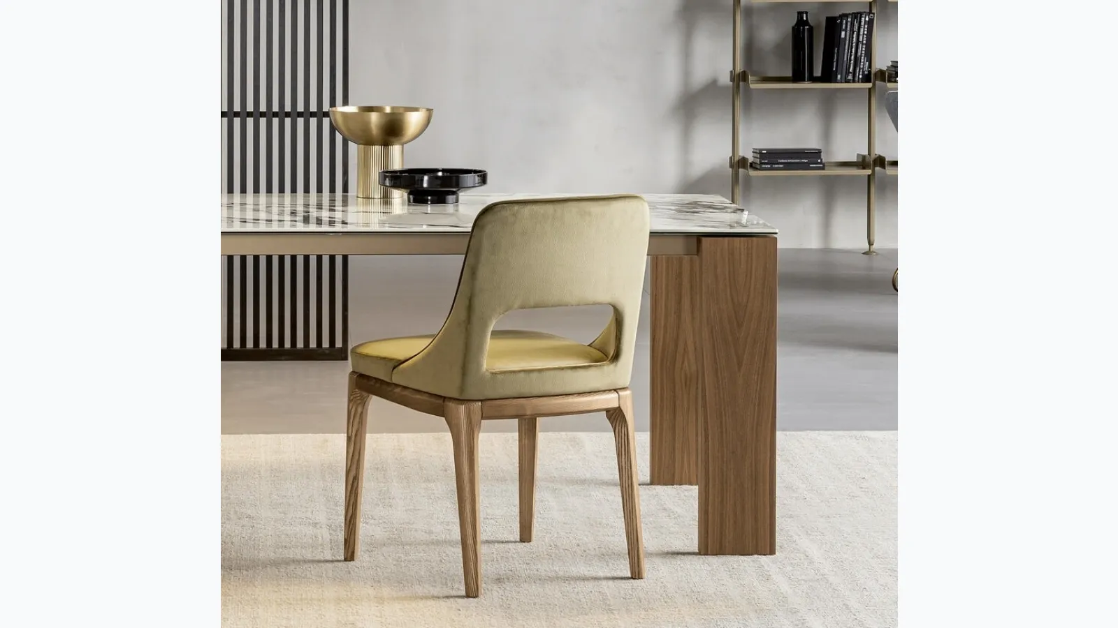 Chair Maia in fabric by Riflessi