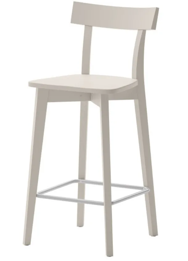 Maya stool in lacquered beech by Veneta Cucine