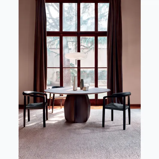 MHC-3 MIss chair in black stained Ash wood with seat in Molteni & C woven cord.