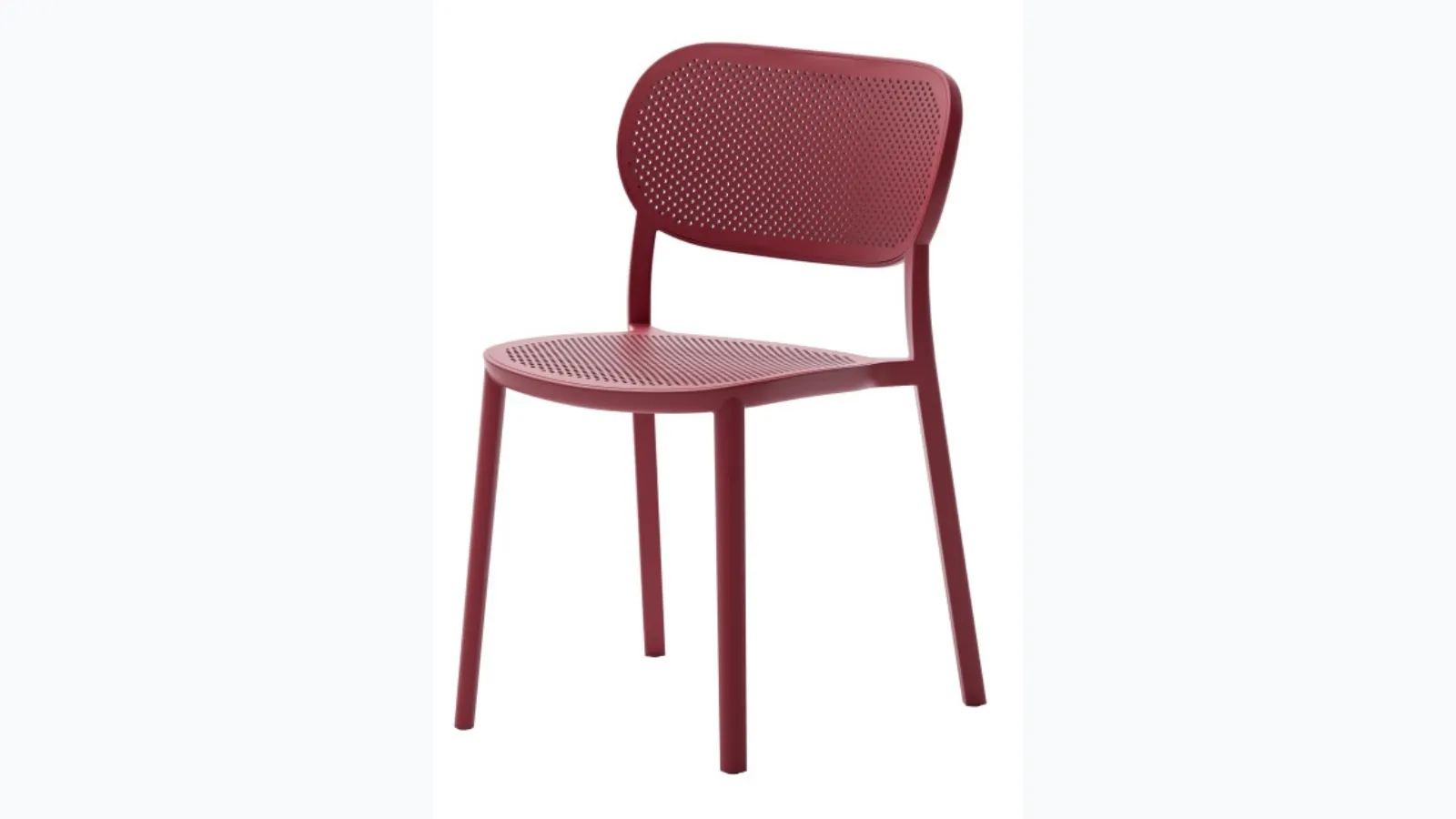 Stackable chair Mia made of technopolymer by Veneta Cucine.