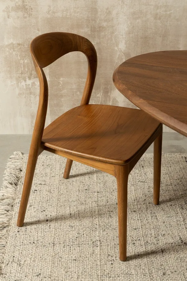 Miley natural teak chair by Bizzotto