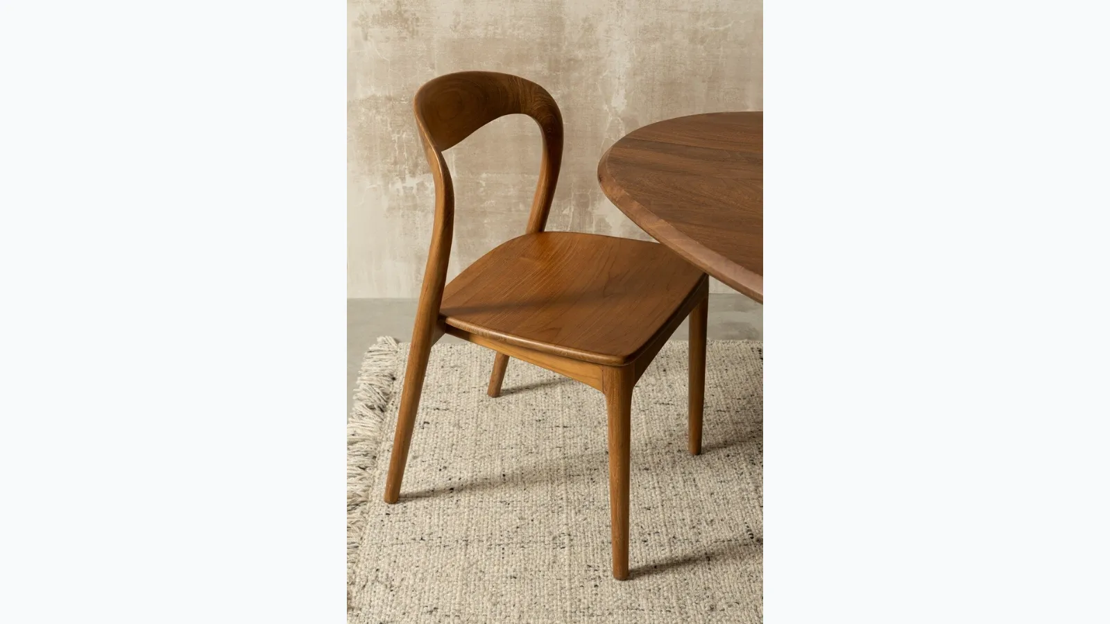 Miley natural teak chair by Bizzotto