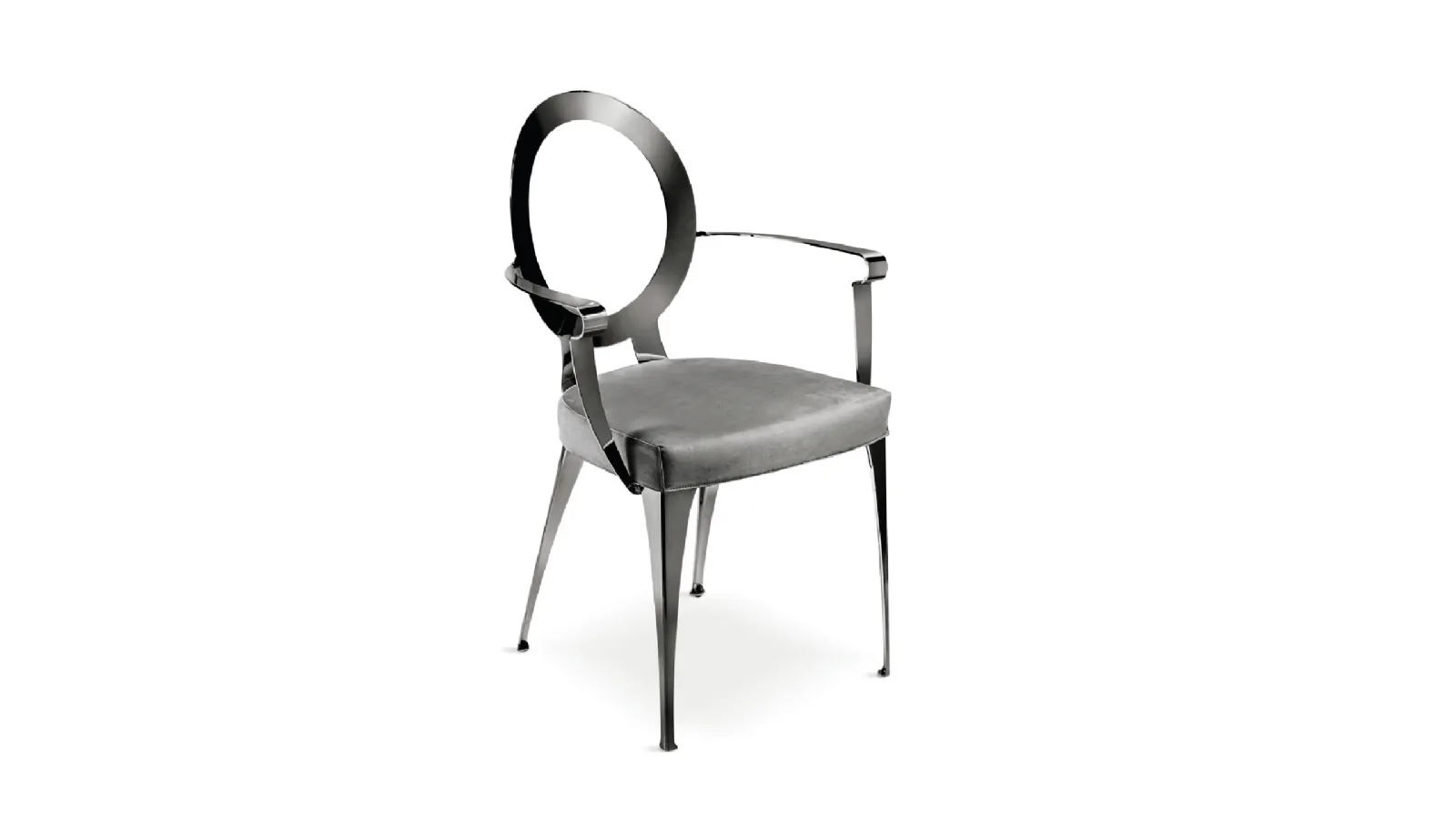 Chair Miss Naked Back Iron armchair with padded seat by Cantori