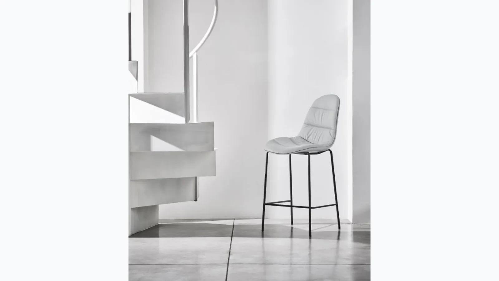 Mood Coated Stool by Bontempi