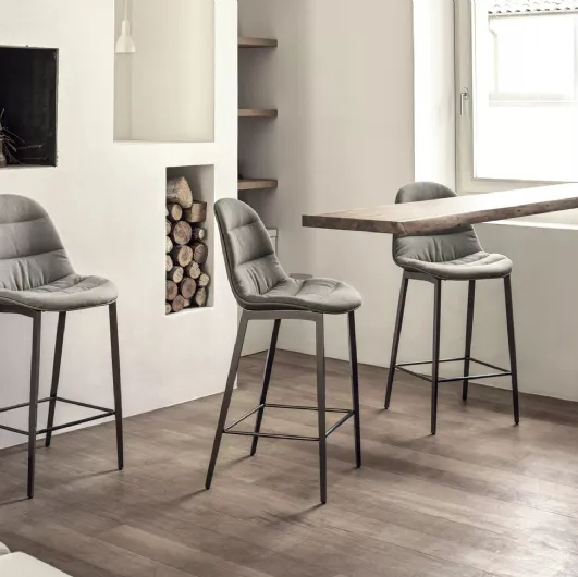 Mood Coated Stool by Bontempi