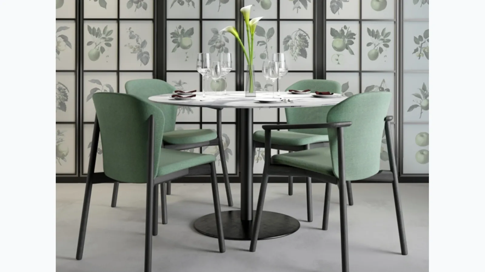 Design chair in wood covered in fabric with or without arms Natural Finn by Scab Design.