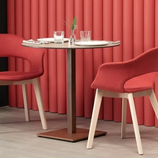 Padded chair with beech wood frame Natural Lady B Pop by Scab Design.