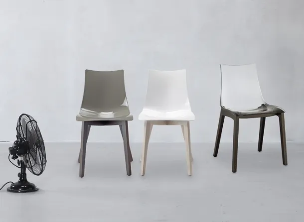 Scab Design's Natural Zebra Antishock chair in polycarbonate.