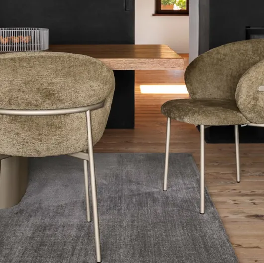 Fabric chair with metal legs Oleander by Calligaris