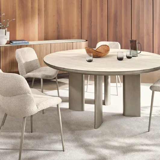 Wave upholstered fabric chair by Calligaris