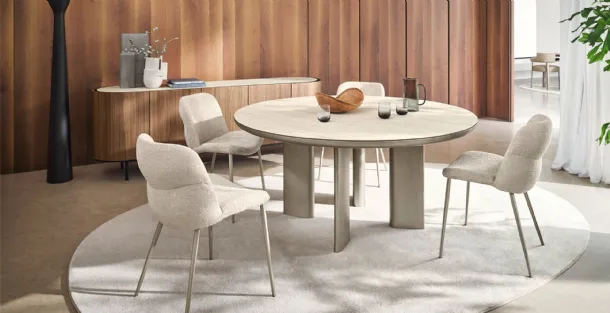 Wave upholstered fabric chair by Calligaris