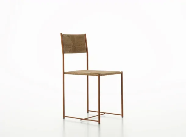 Paludis chair in straw and metal by Alias.