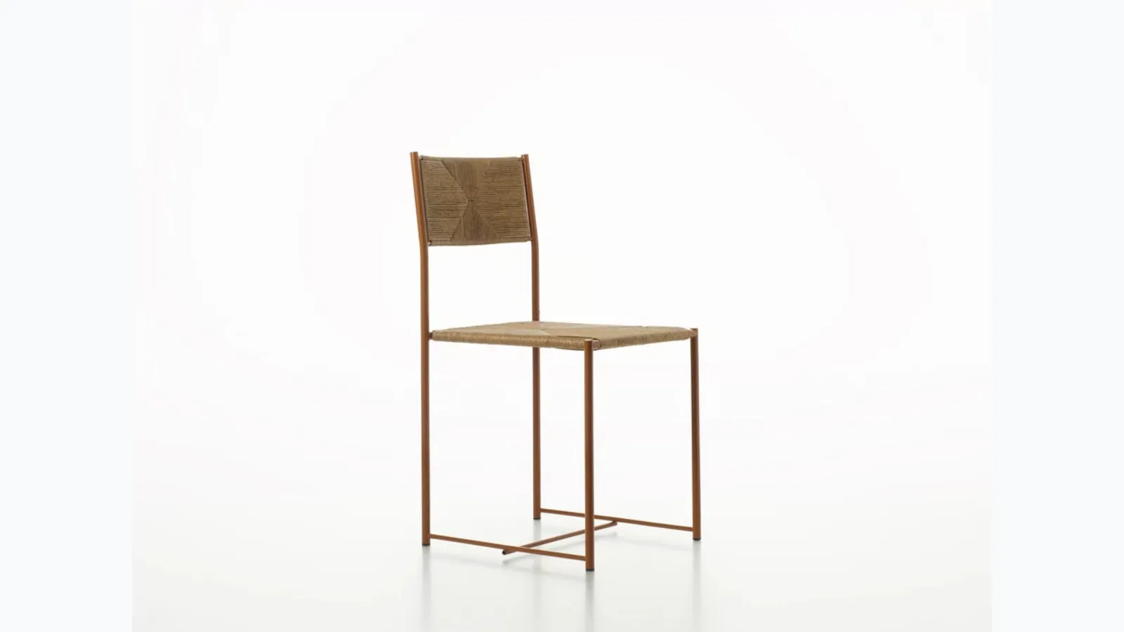 Paludis chair in straw and metal by Alias.