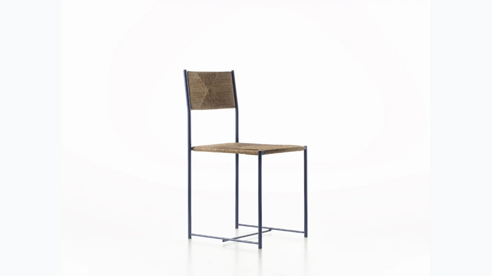 Paludis chair in straw and metal by Alias.