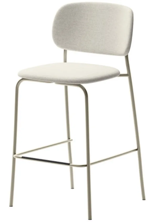Papillon upholstered stool in fabric by Veneta Cucine.